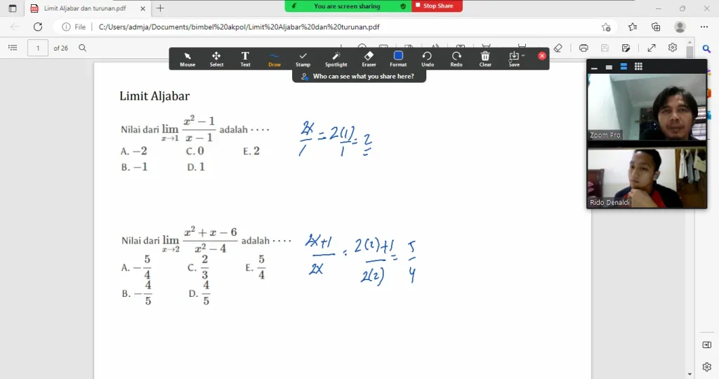 les matematika inline untuk sma